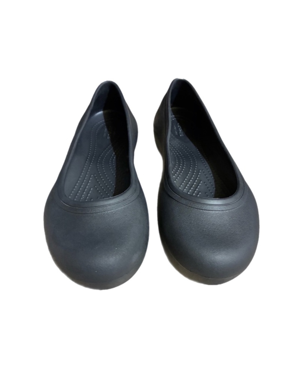 CROCS Iconic Comfort Ballet Flats At Work Matte Black Minimalist Comfy Size 9